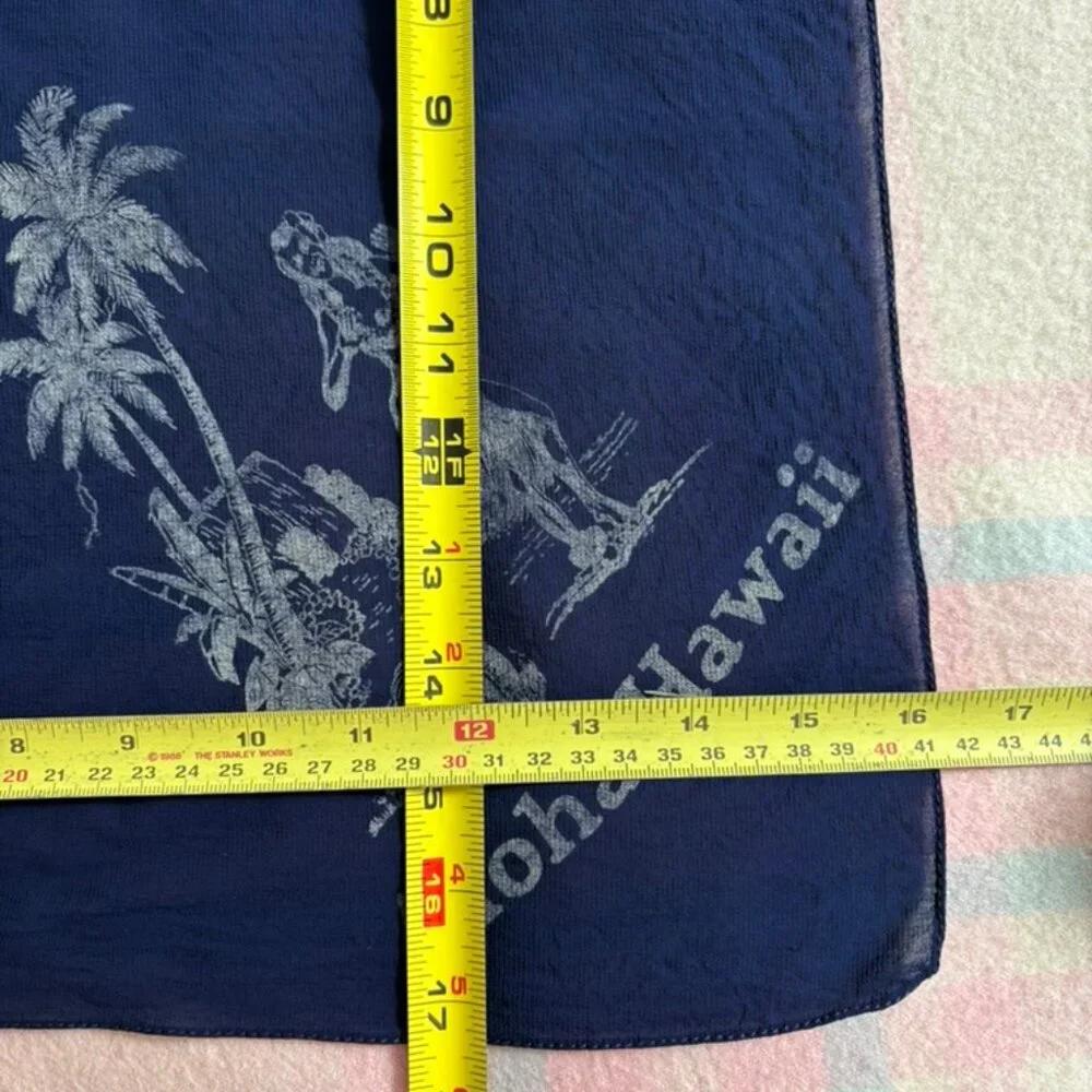 Vintage Aloha Hawaii chiffon scarf bandana